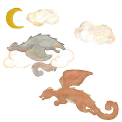 Vegglímmiðar - Dragons and Clouds
