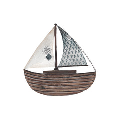 Vegglímmiðar - Wooden sailboat